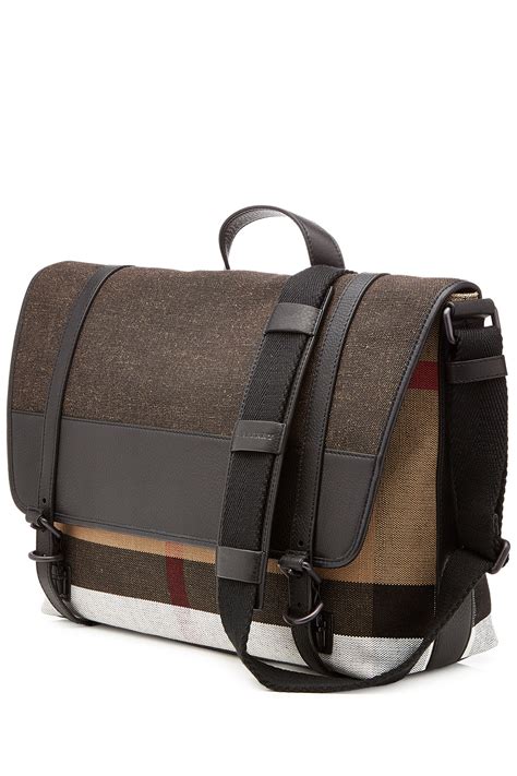 mens burberry messenger bag|burberry duffle bag men's.